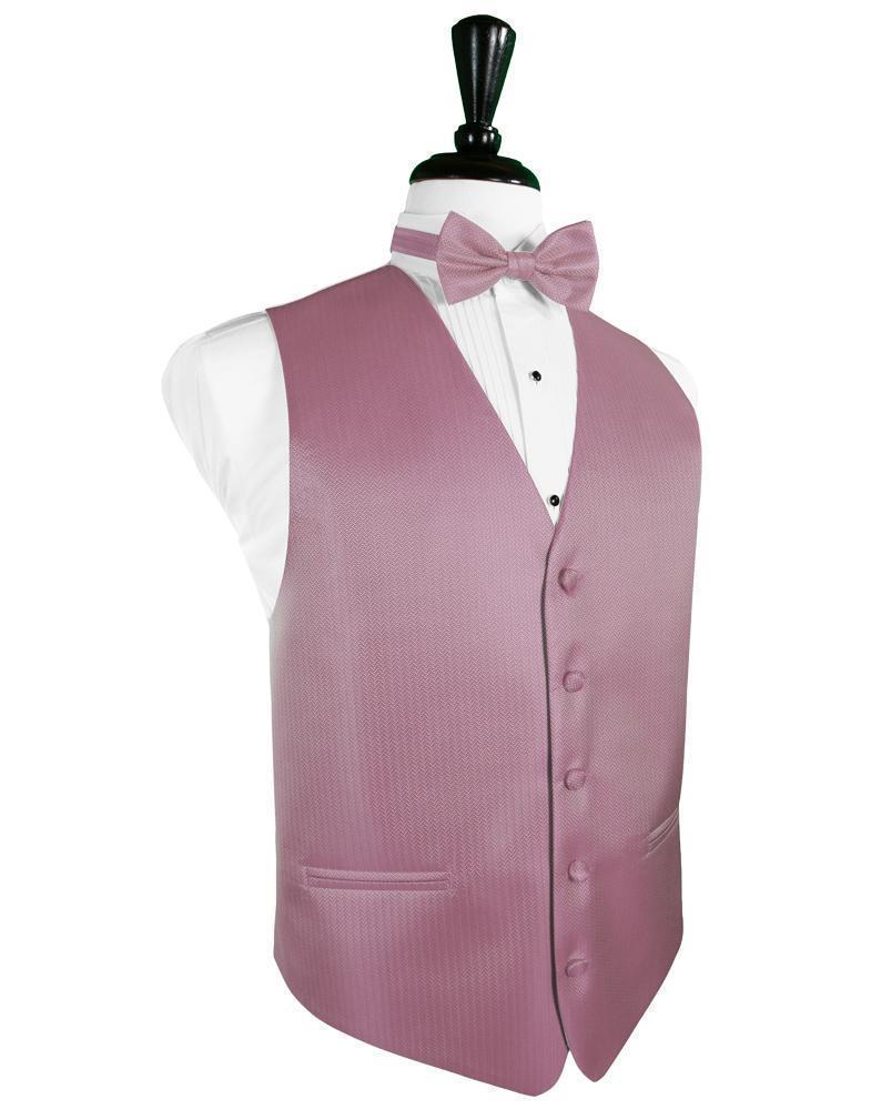 Herringbone Tuxedo Vest 5 - XS / Rose - Chaleco Caballero