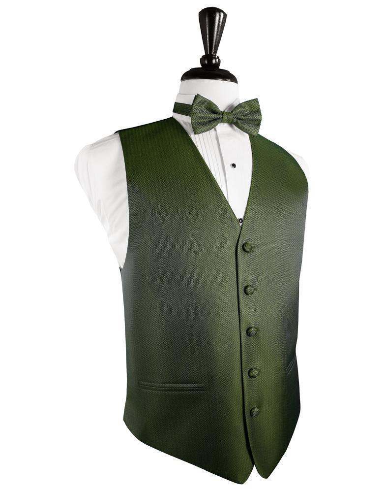 Herringbone Tuxedo Vest 5 - XS / Sage - Chaleco Caballero