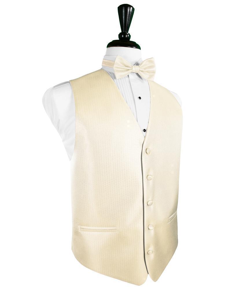 Herringbone Tuxedo Vest 5 - XS / Sand - Chaleco Caballero