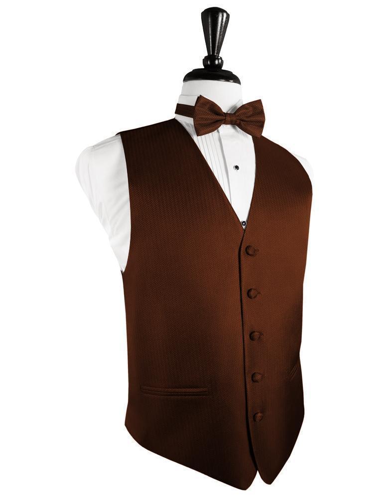 Herringbone Tuxedo Vest 7 - XS / Cinnamon - Chaleco 