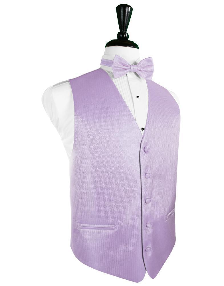 Herringbone Tuxedo Vest 7 - XS / Lavender - Chaleco 