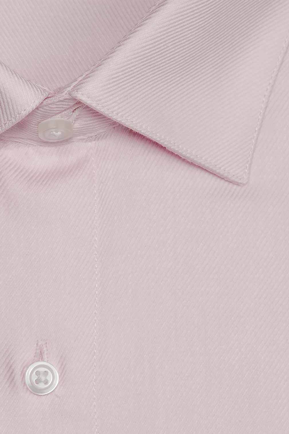 Jamison Pink Twill Spread Collar Dress Shirt - Camisa 