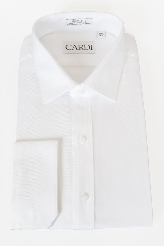 Jamison White Twill Spread Collar Dress Shirt - 14.5 / 32-33
