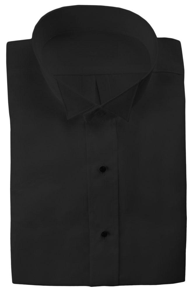 Lucca Black Wingtip Tuxedo Classic Fit Shirt - XS / 30-31 - 