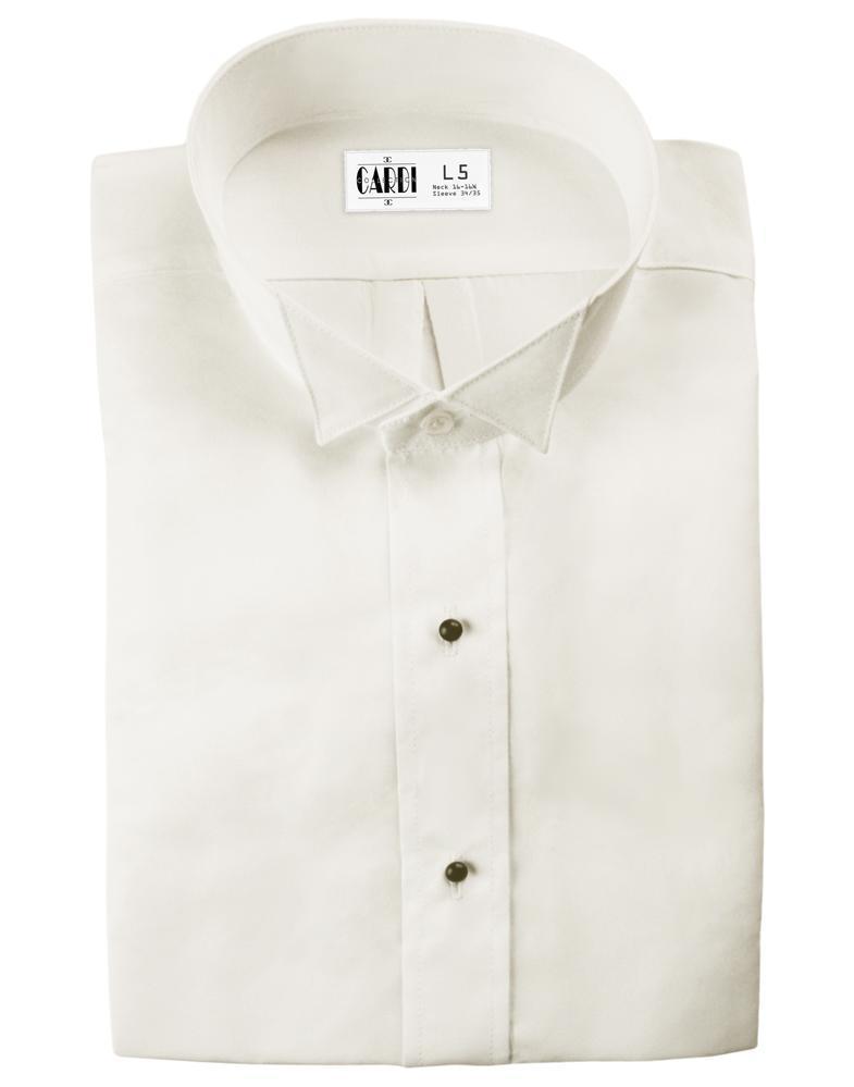 Lucca Kids Ivory Wingtip Tuxedo Shirt - BXS (10-10.5 neck) /