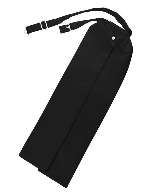 Luxury Satin Ascot - Black - corbata Caballero