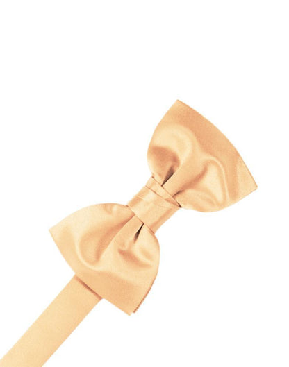 Luxury Satin Bow Tie - Apricot - corbatin caballero