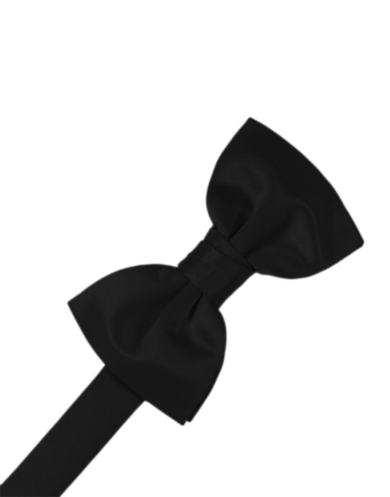 Luxury Satin Bow Tie - Black - corbatin caballero