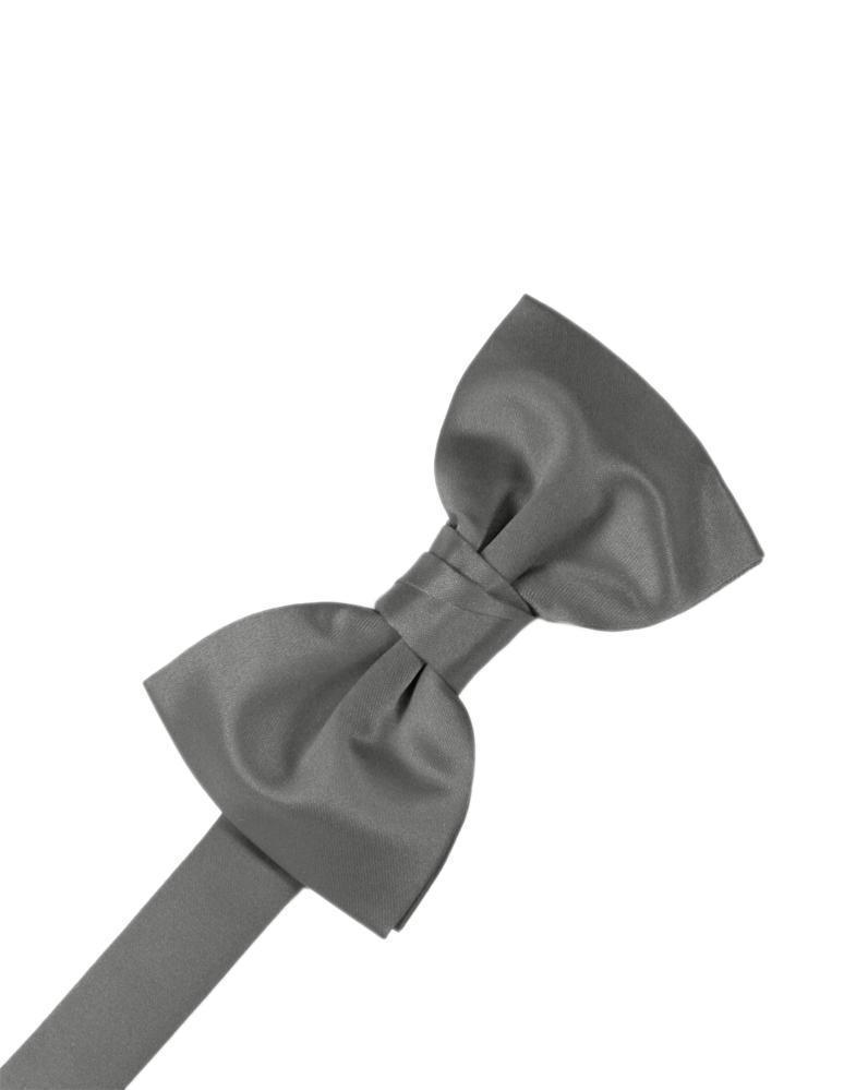Luxury Satin Bow Tie - Charcoal - corbatin caballero