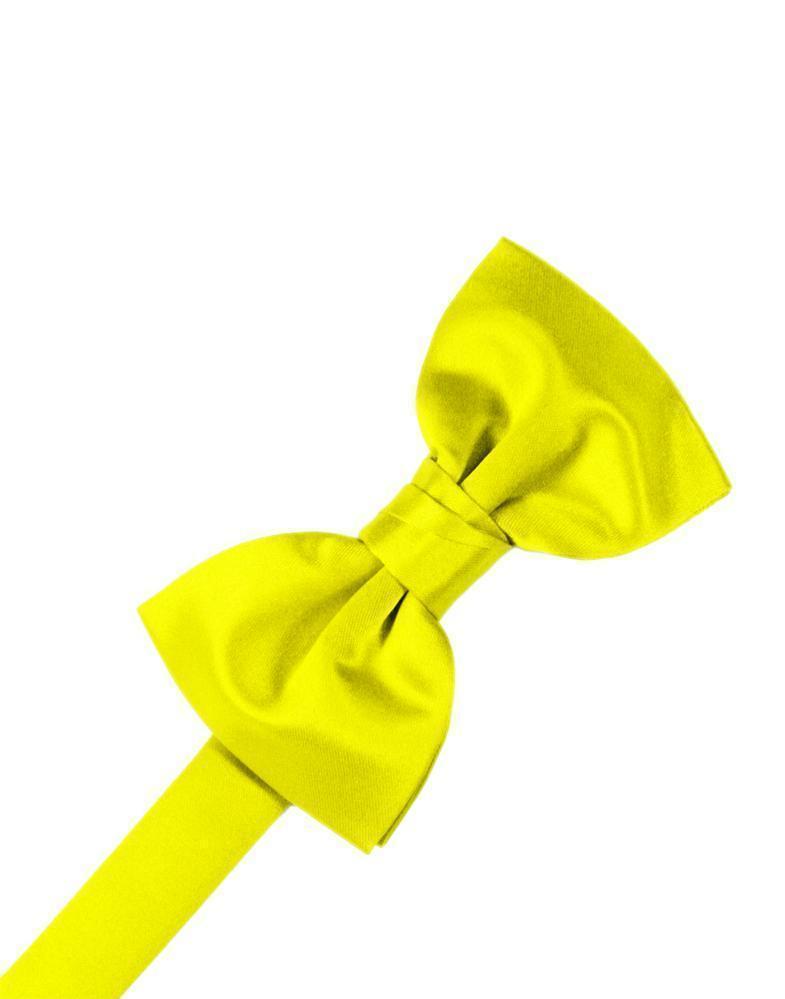 Luxury Satin Bow Tie - Lemon - corbatin caballero