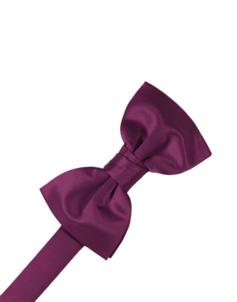 Luxury Satin Bow Tie - Sangria - corbatin caballero