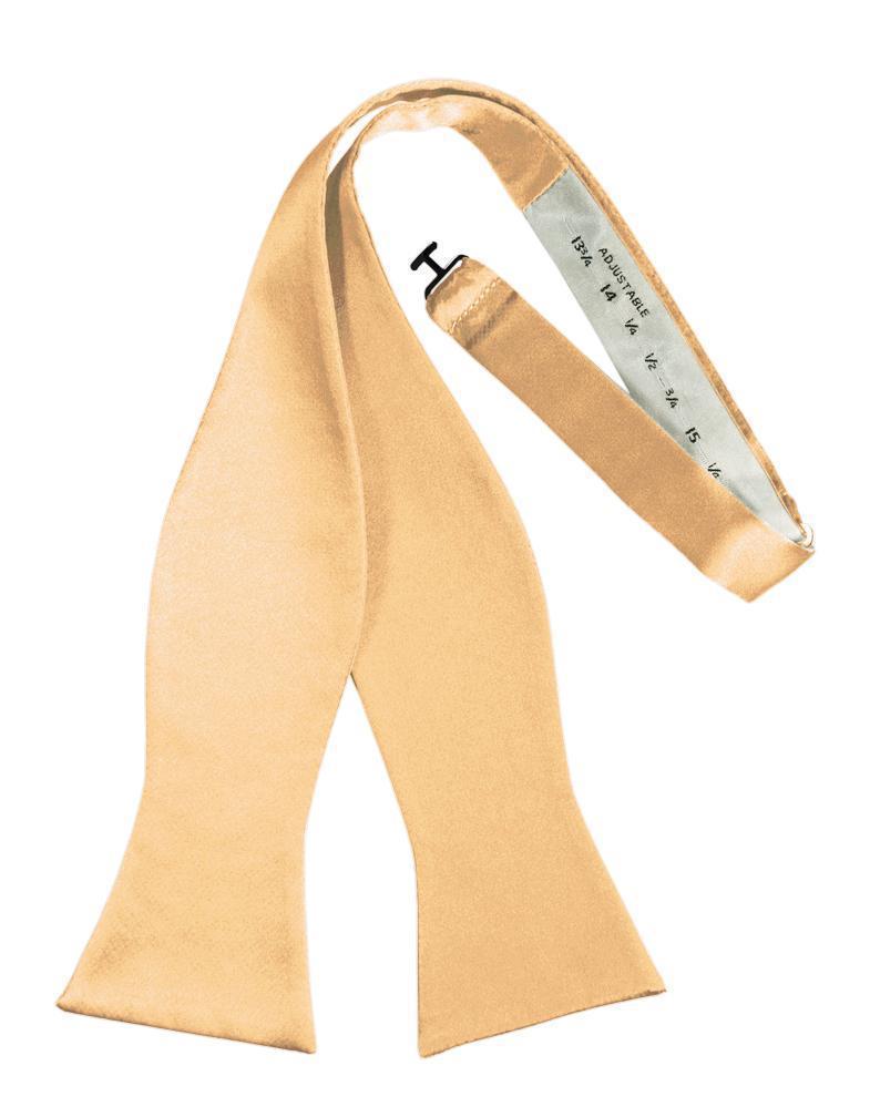 Luxury Satin Bow Tie - Self Tie - Apricot - corbatin 