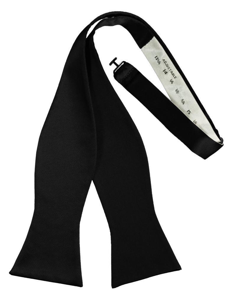 Luxury Satin Bow Tie - Self Tie - Black - corbatin caballero
