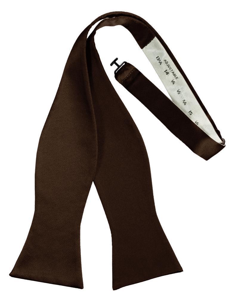 Luxury Satin Bow Tie - Self Tie - Chocolate - corbatin 