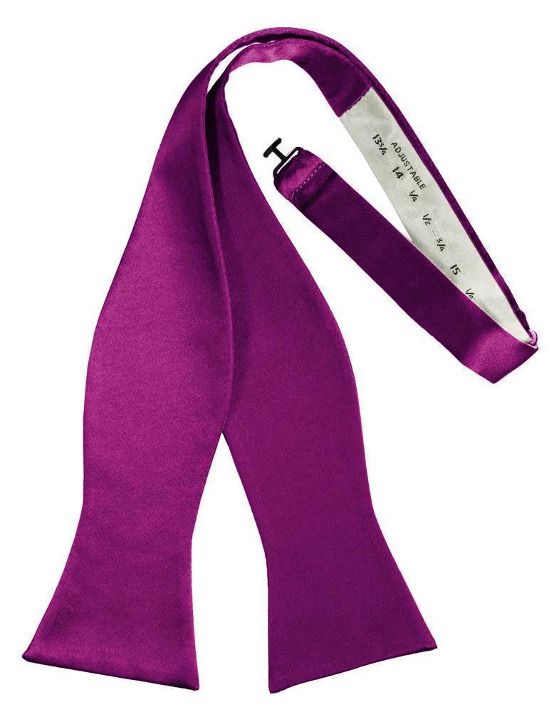 Luxury Satin Bow Tie - Self Tie - Fuchsia - corbatin 