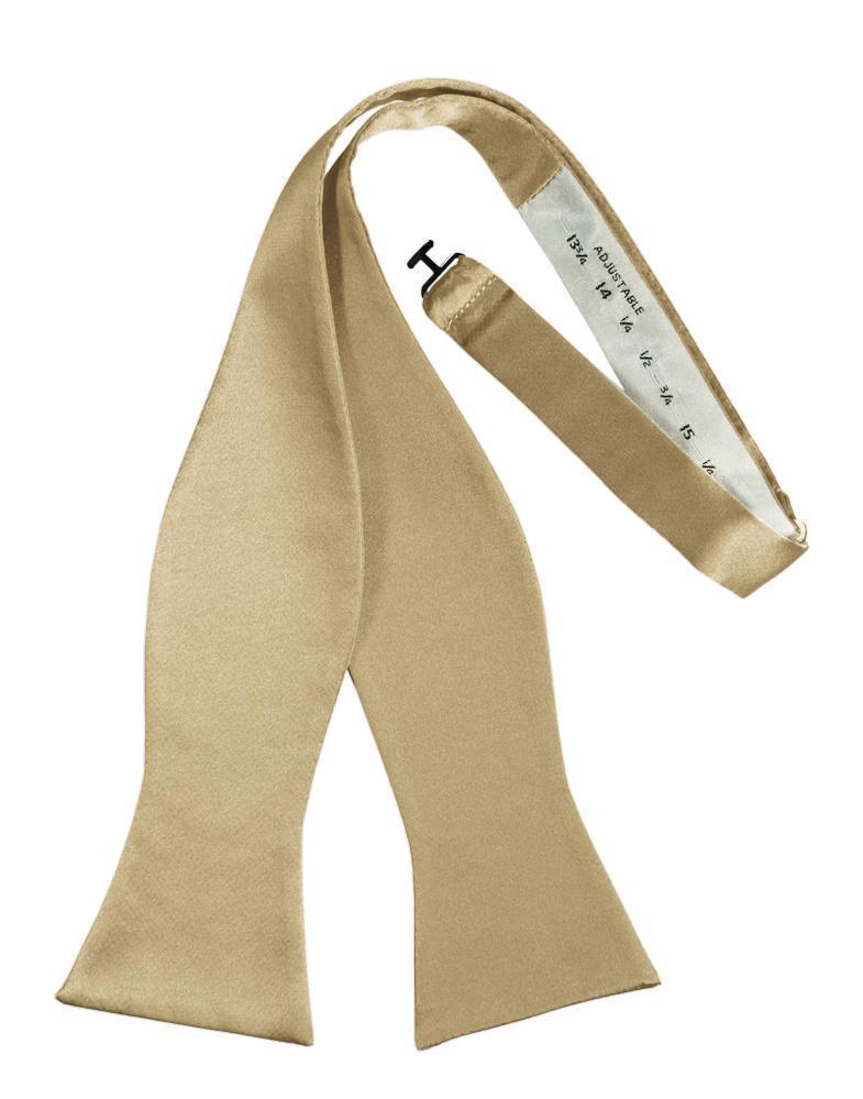 Luxury Satin Bow Tie - Self Tie - Golden - corbatin 