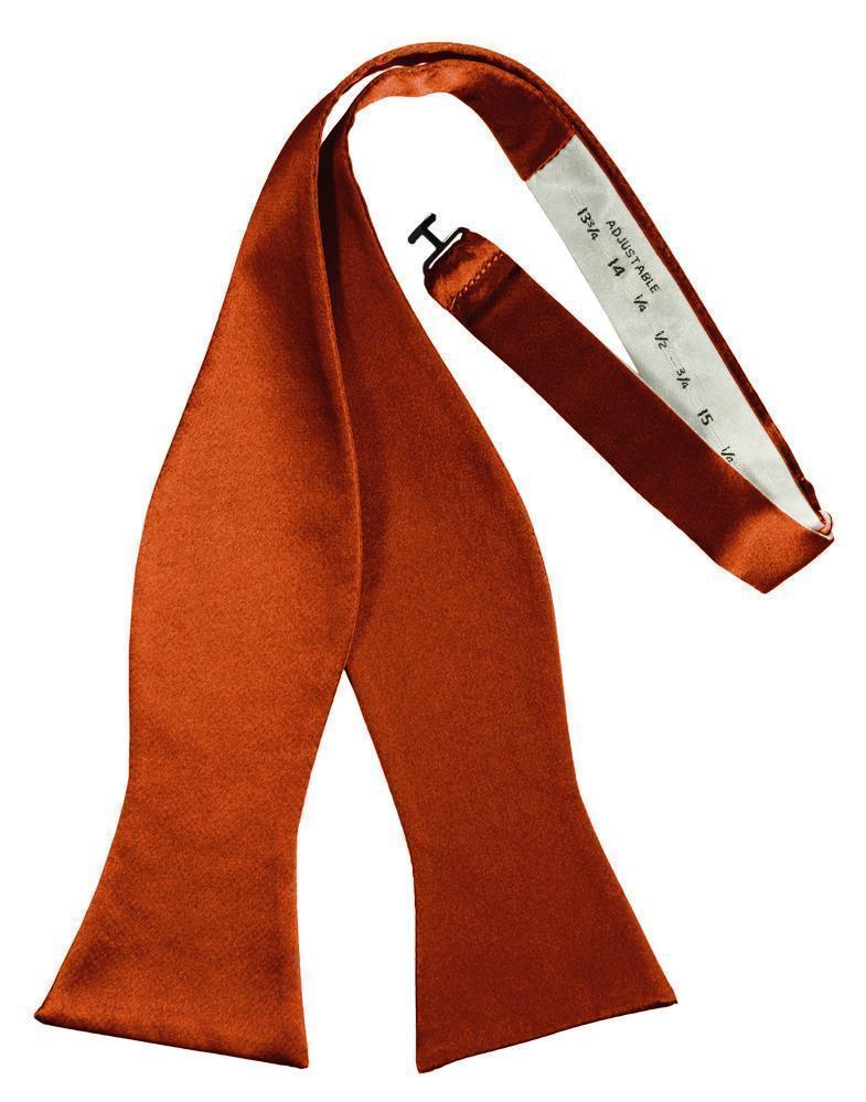 Luxury Satin Bow Tie - Self Tie - Persimmon - corbatin 
