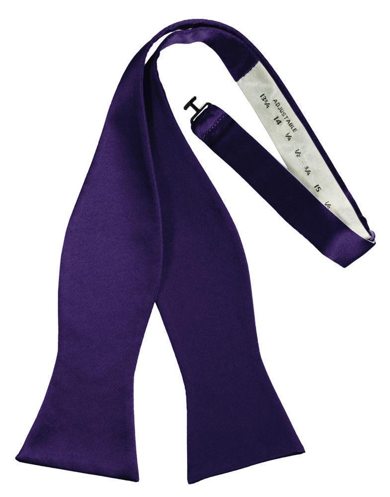 Luxury Satin Bow Tie - Self Tie - Purple - corbatin 