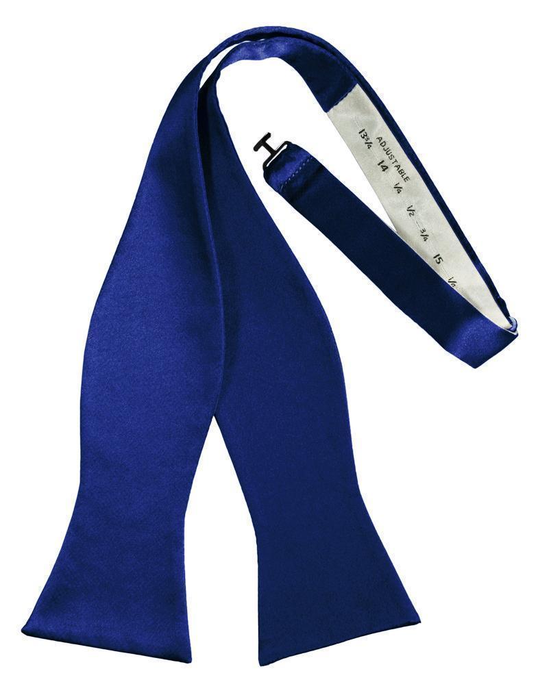 Luxury Satin Bow Tie - Self Tie - Royal Blue - corbatin 