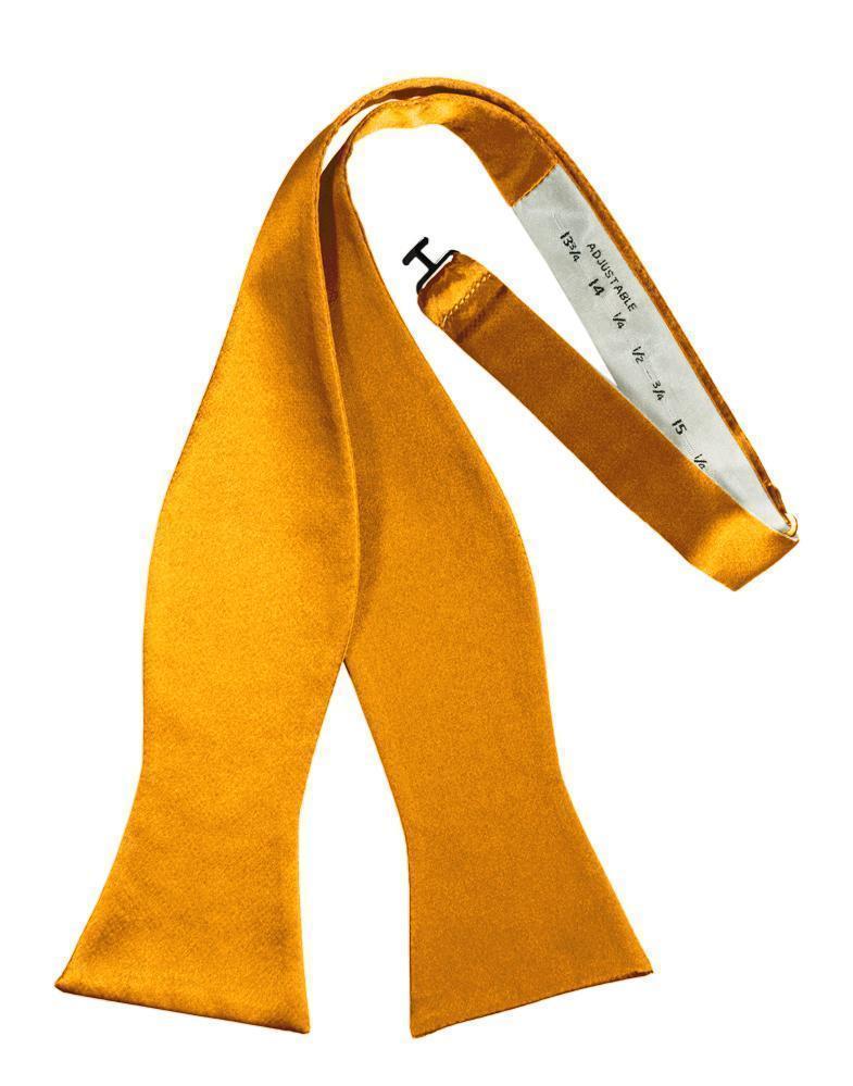 Luxury Satin Bow Tie - Self Tie - Tangerine - corbatin 