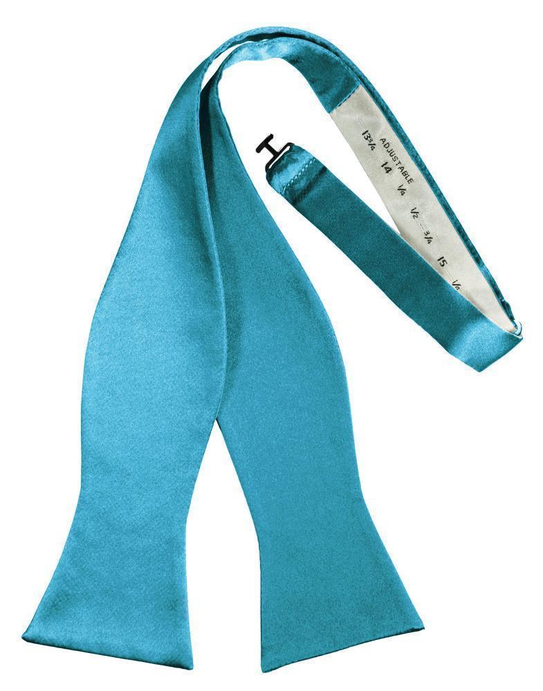 Luxury Satin Bow Tie - Self Tie - Turquoise - corbatin 