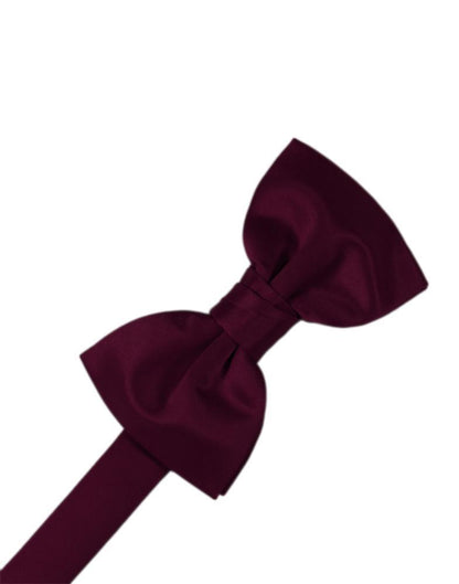 Luxury Satin Bow Tie - Wine - corbatin caballero