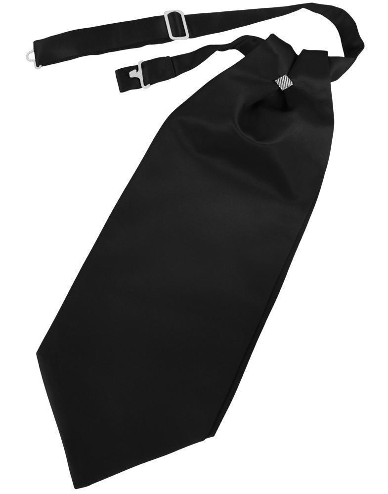 Luxury Satin Cravat - Black - corbata Caballero
