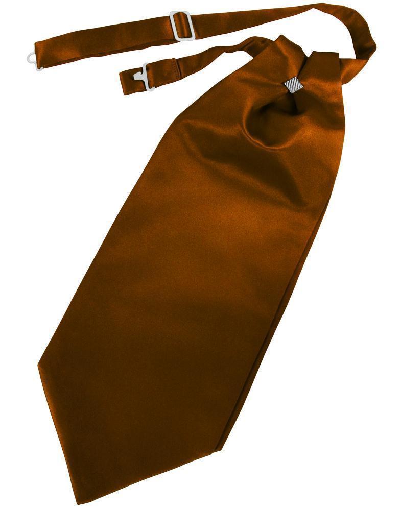 Luxury Satin Cravat - Cognac - corbata Caballero