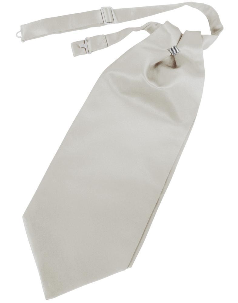 Luxury Satin Cravat - Platinum - corbata Caballero