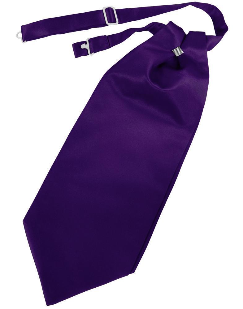 Luxury Satin Cravat - Purple - corbata Caballero