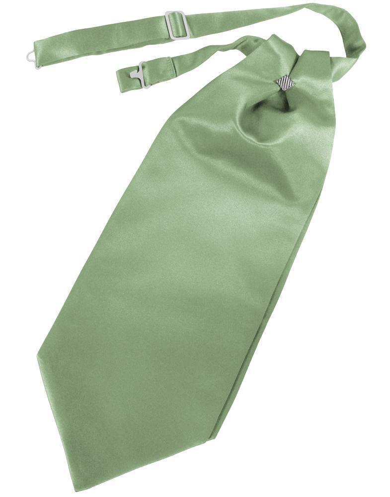 Luxury Satin Cravat - Sage - corbata Caballero
