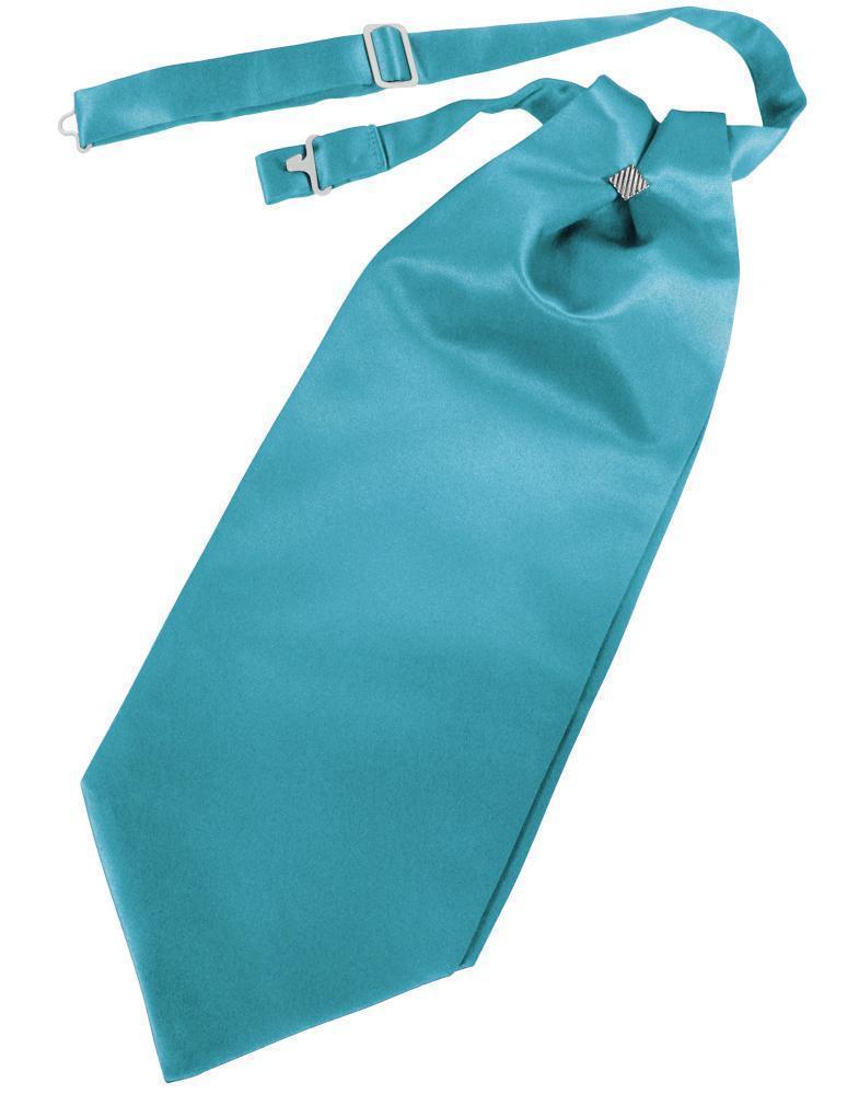 Luxury Satin Cravat - Turquoise - corbata Caballero