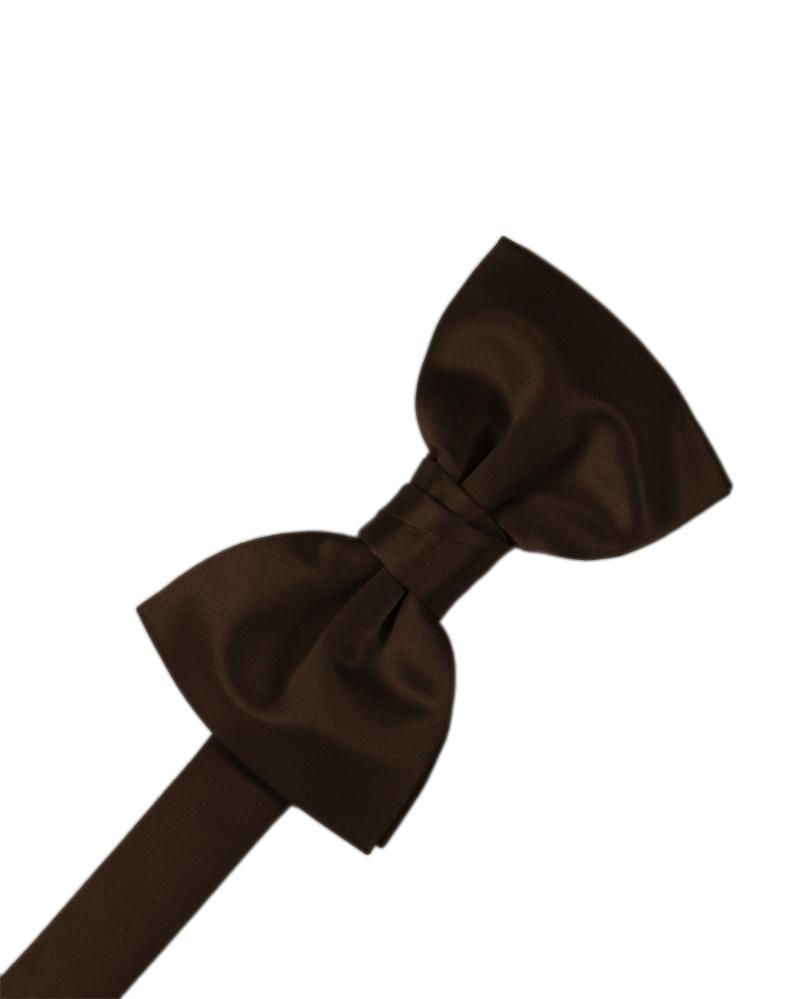 Luxury Satin Kids Bow Tie - Chocolate - corbatin niño