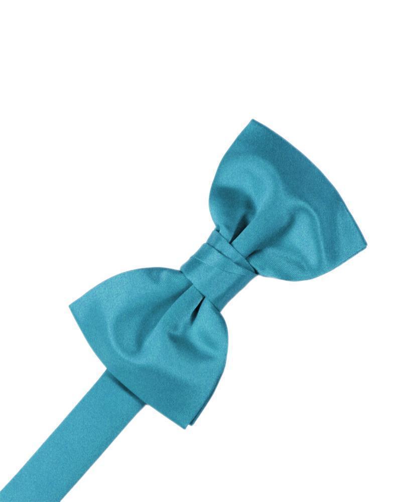 Luxury Satin Kids Bow Tie - Turquoise - corbatin niño
