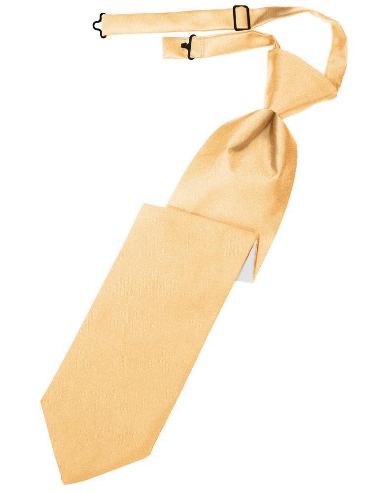 Luxury Satin Necktie Pre-Tied - Apricot - corbata Caballero