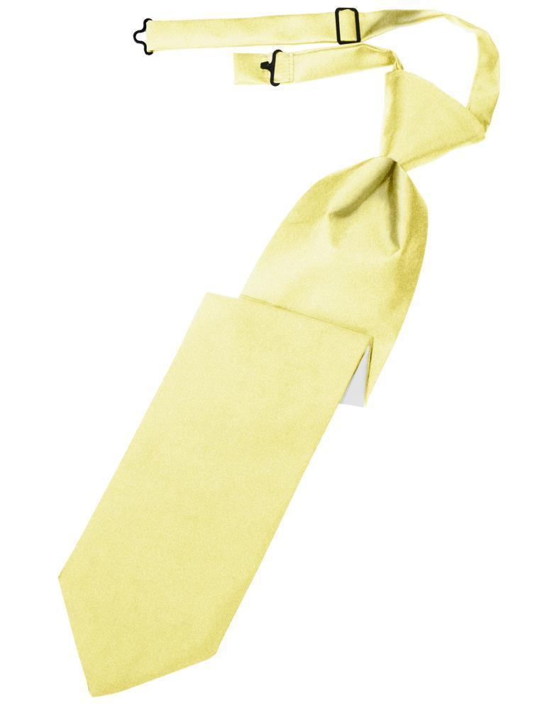 Luxury Satin Necktie Pre-Tied - Canary - corbata Caballero