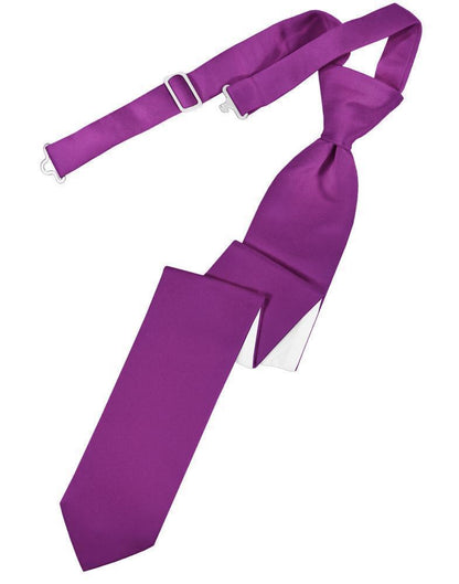 Luxury Satin Necktie Pre-Tied - Cassis - corbata Caballero