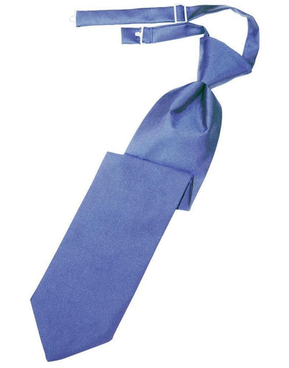 Luxury Satin Necktie Pre-Tied - Cornflower - corbata 