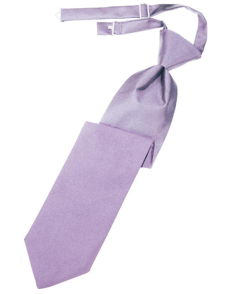 Luxury Satin Necktie Pre-Tied - Heather - corbata Caballero