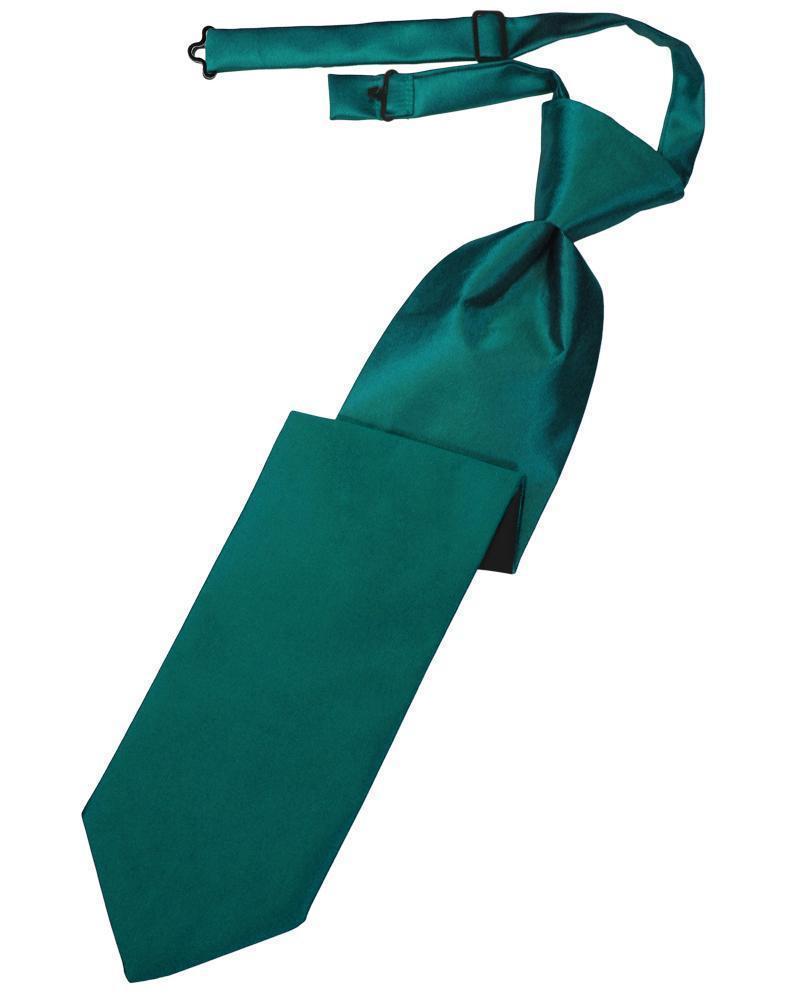 Luxury Satin Necktie Pre-Tied - Jade - corbata Caballero