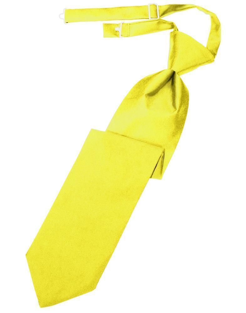 Luxury Satin Necktie Pre-Tied - Lemon - corbata Caballero