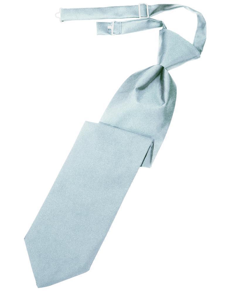 Luxury Satin Necktie Pre-Tied - Light Blue - corbata 
