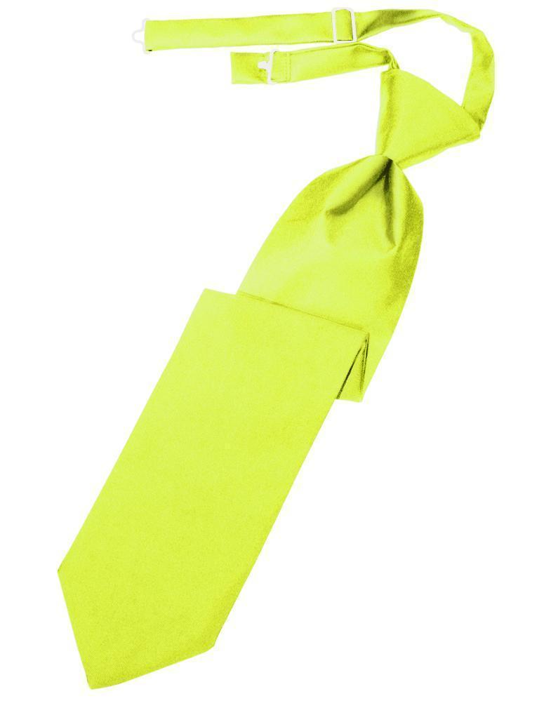 Luxury Satin Necktie Pre-Tied - Lime - corbata Caballero