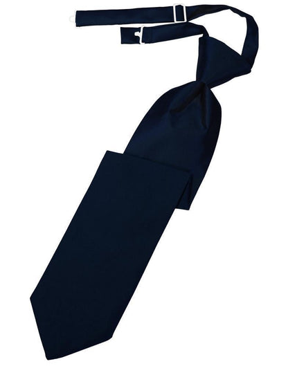 Luxury Satin Necktie Pre-Tied - Midnight Blue - corbata 
