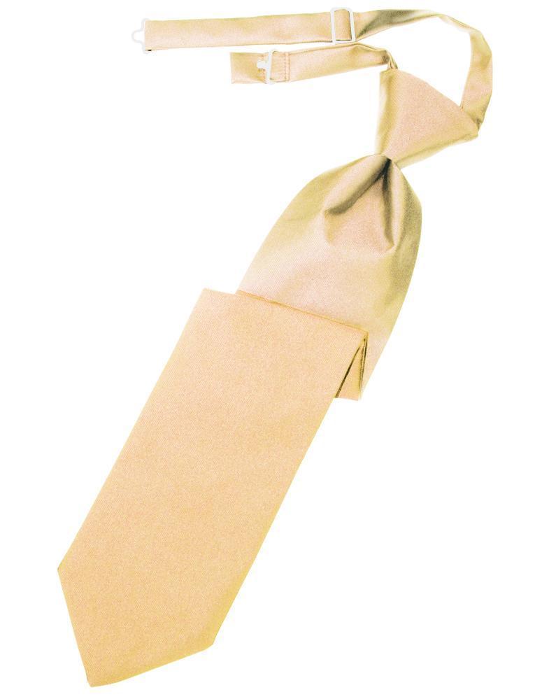 Luxury Satin Necktie Pre-Tied - Peach - corbata Caballero