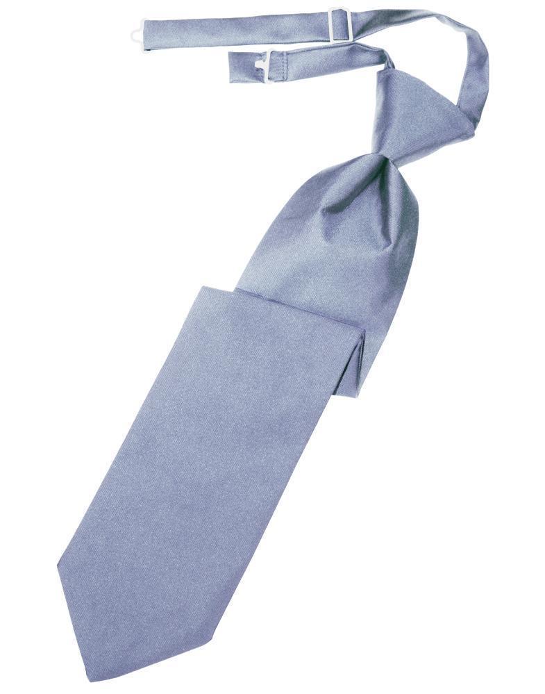 Luxury Satin Necktie Pre-Tied - Periwinkle - corbata 
