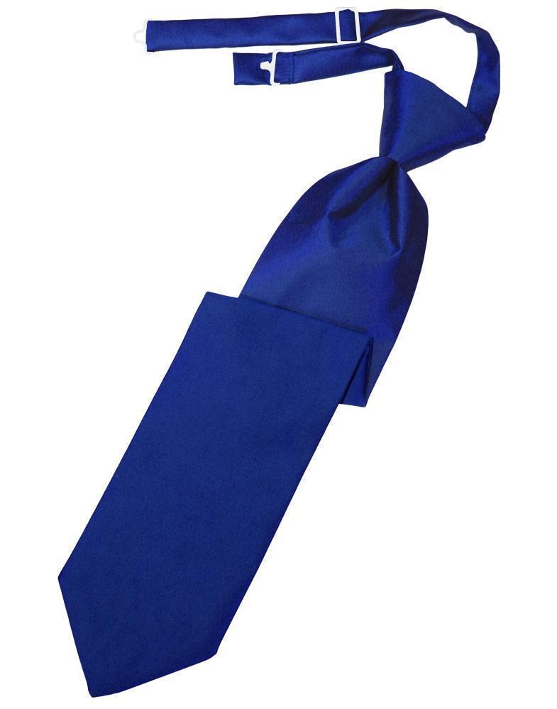 Luxury Satin Necktie Pre-Tied - Royal Blue - corbata 