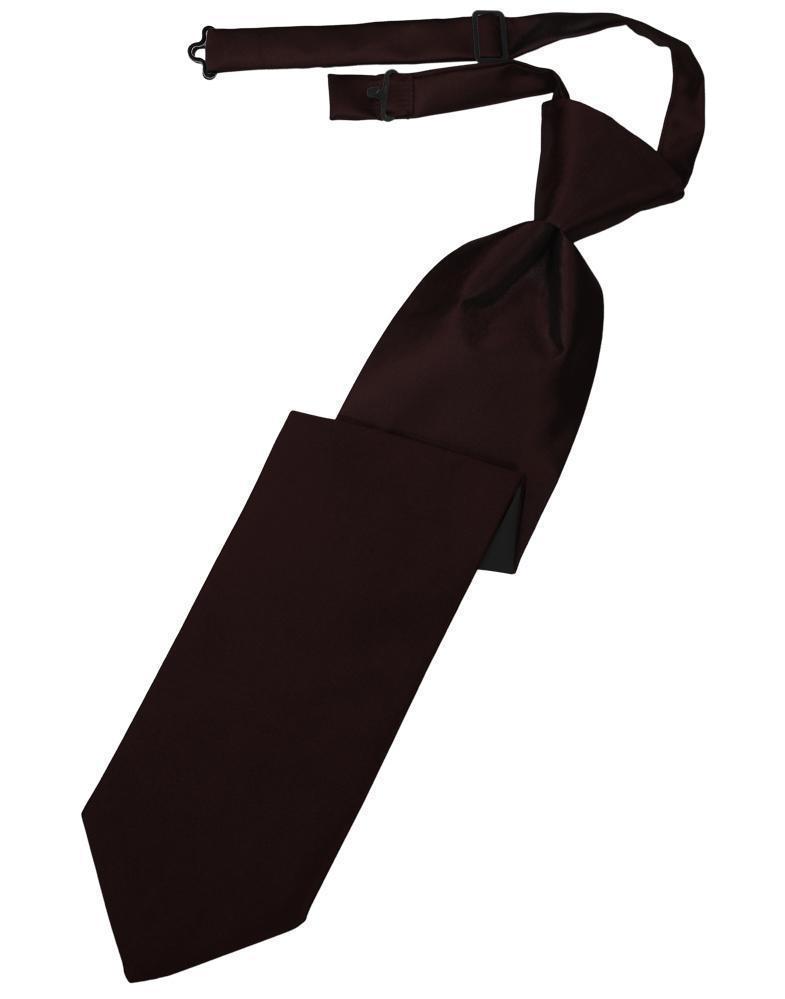 Luxury Satin Necktie Pre-Tied - Truffle - corbata Caballero