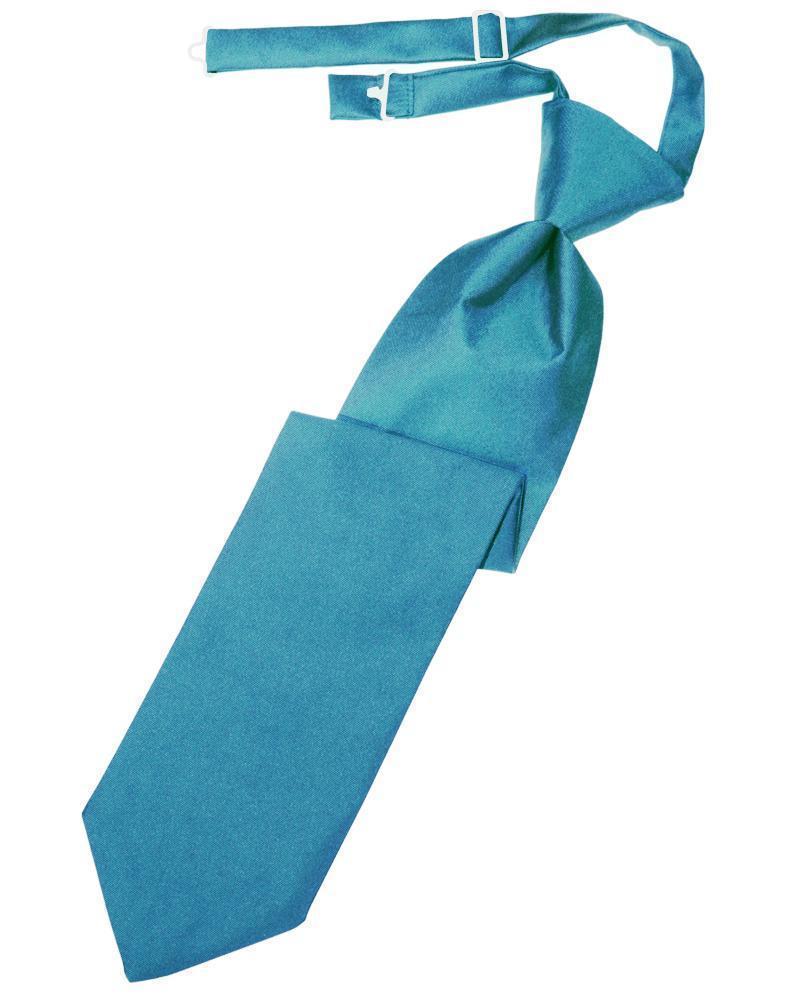 Luxury Satin Necktie Pre-Tied - Turquoise - corbata 