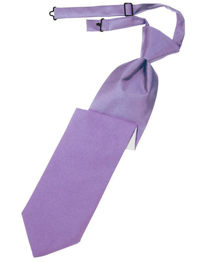 Luxury Satin Necktie Pre-Tied - Wisteria - corbata Caballero